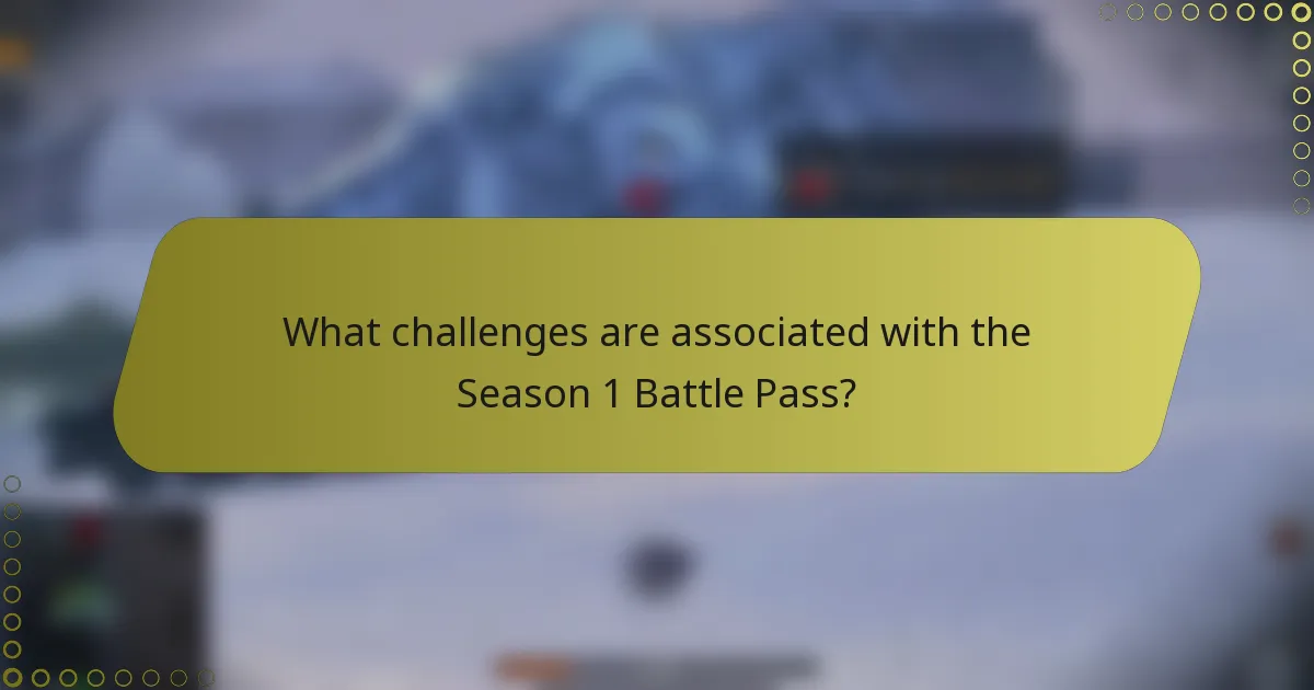 What challenges are associated with the Season 1 Battle Pass?